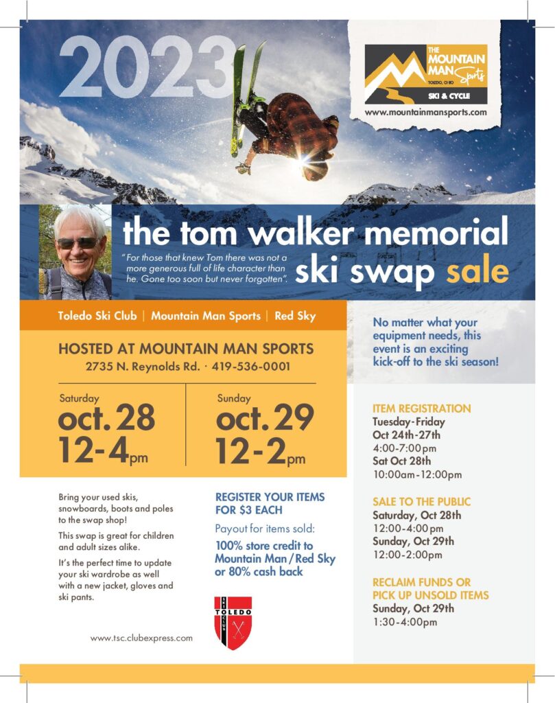 Tom Walker Memorial Ski Swap 2023 at Mountain Man Sports